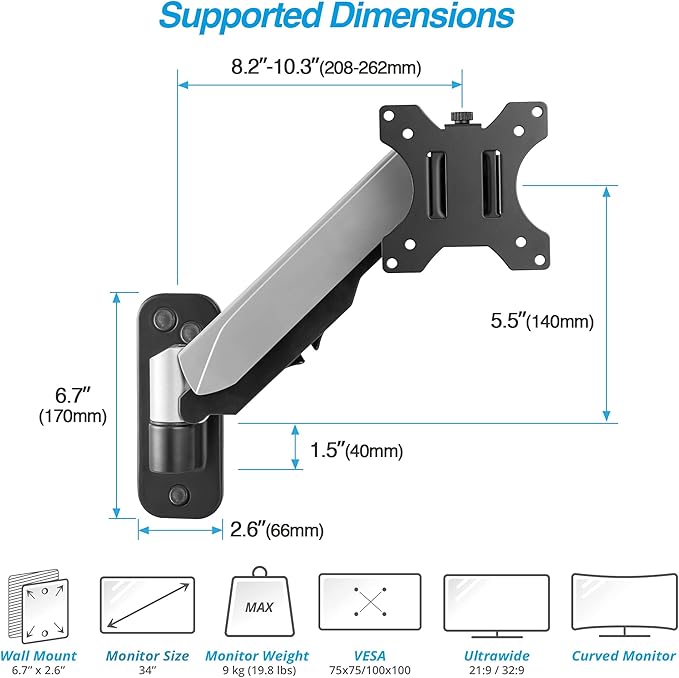 AVLT Single 32" Monitor Wall Mount - Image 2