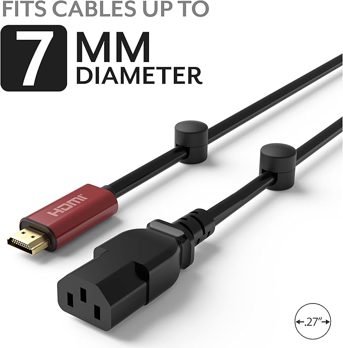 ICONIT Cable Anchors for Desk Organization Black | Premium Aluminum Cord - Image 5
