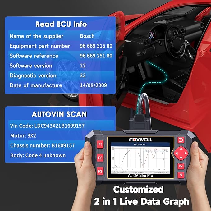 2026 FOXWELL Car Scanner NT604, 4 System OBD2 Scanner Diagnostic Tool, Check - Image 6