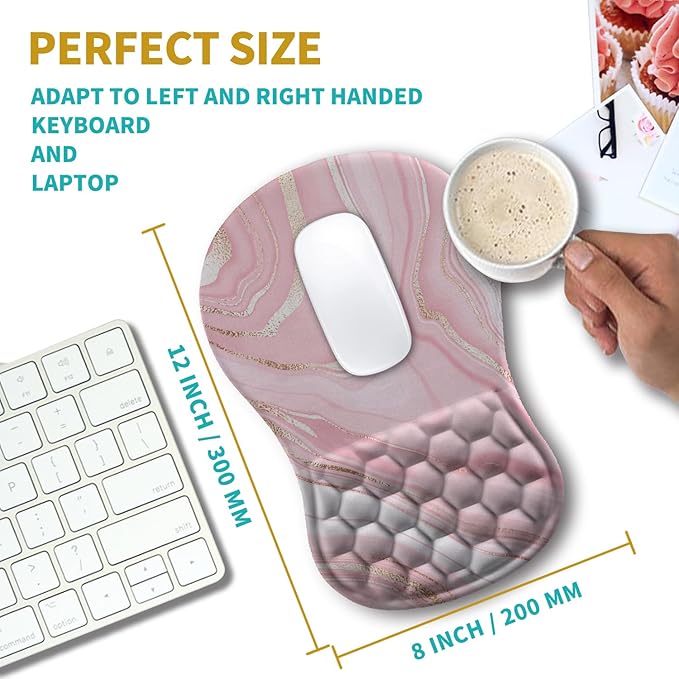 Hokafenle Ergonomic Mouse Pad Wrist Support, Wrist Rest Mousepad - Image 3