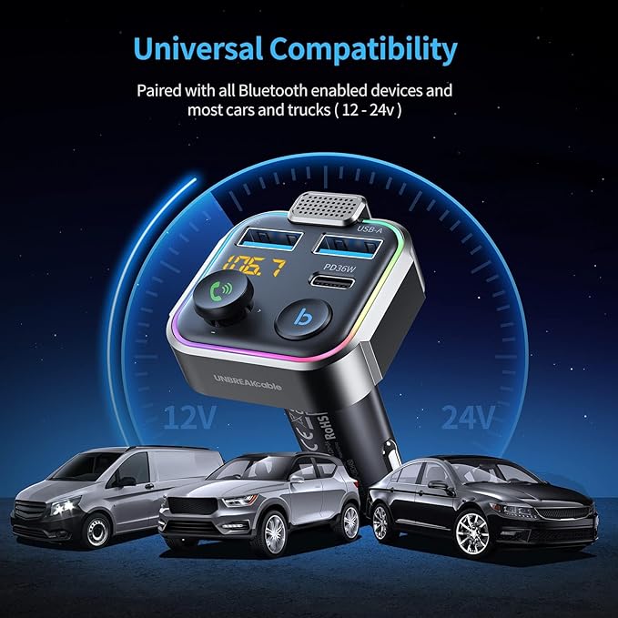 UNBREAKcable Bluetooth FM Transmitter - Image 6
