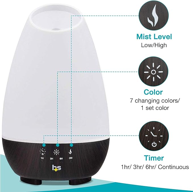 HealthSmart 500ML Essential Oil Diffuser - Image 6
