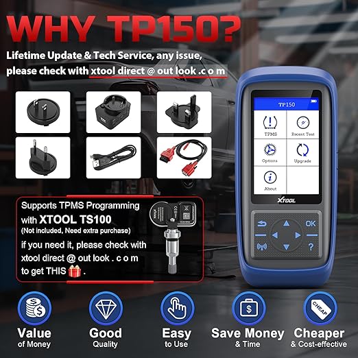 XTOOL TP150 TPMS Programming Tool, Universal TPMS Relearn/Reset/Activate Tool - Image 9
