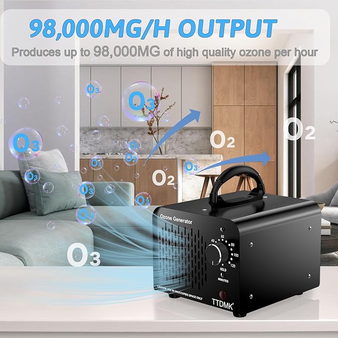 Ozone Generator 98, Commercial Ozone Machine Odor Removal, High Capacity Ozone - Image 2