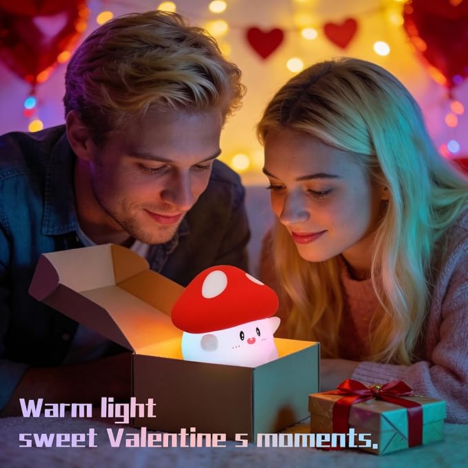 Rytinazzz Mushroom Night Light, Color Changing & 50-Hour Battery, Squishy Lamp - Image 5