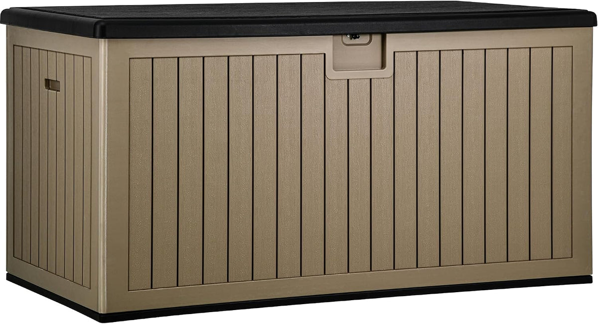 yitahome 260 gallon large deck box with divider, main product view