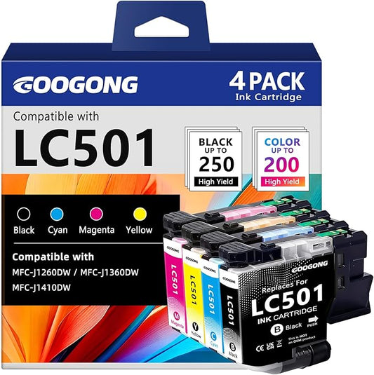 googong LC501 Ink Cartridges LC 501 Ink 4 Pack Compatible by Unknown