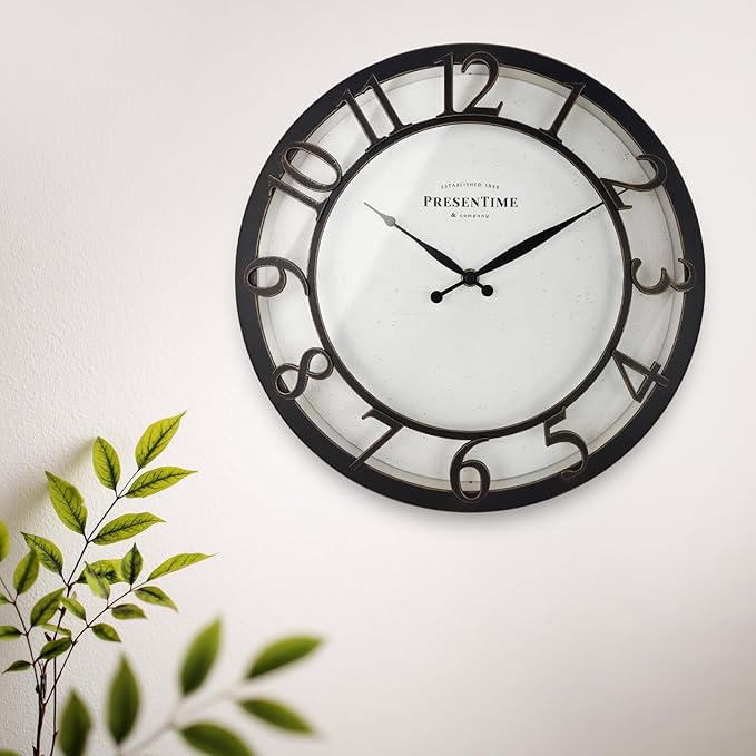 Presentime & Co 13" Farmhouse Series Wall Clock, Vintage Style, Retro Clock - Image 5