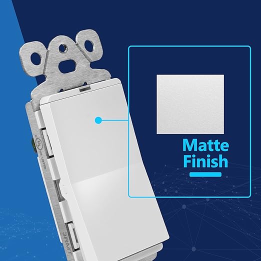 LIDER Minimalist Design Matte Finish Lighted Decorator Switch - Image 2
