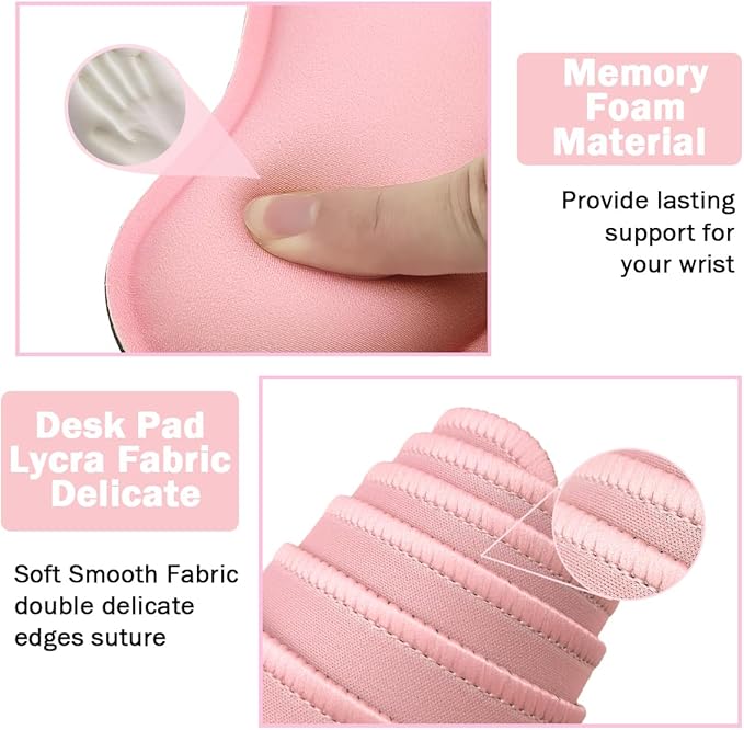 4-in-1 Large Gaming Mouse Pad, Keyboard Wrist Rest Pad & Wrist Support Mousepad - Image 5