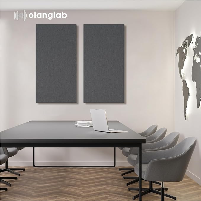Olanglab Sound Absorbing Acoustic Wall Panels 2 Pack, Large Fabric Wrapped - Image 3