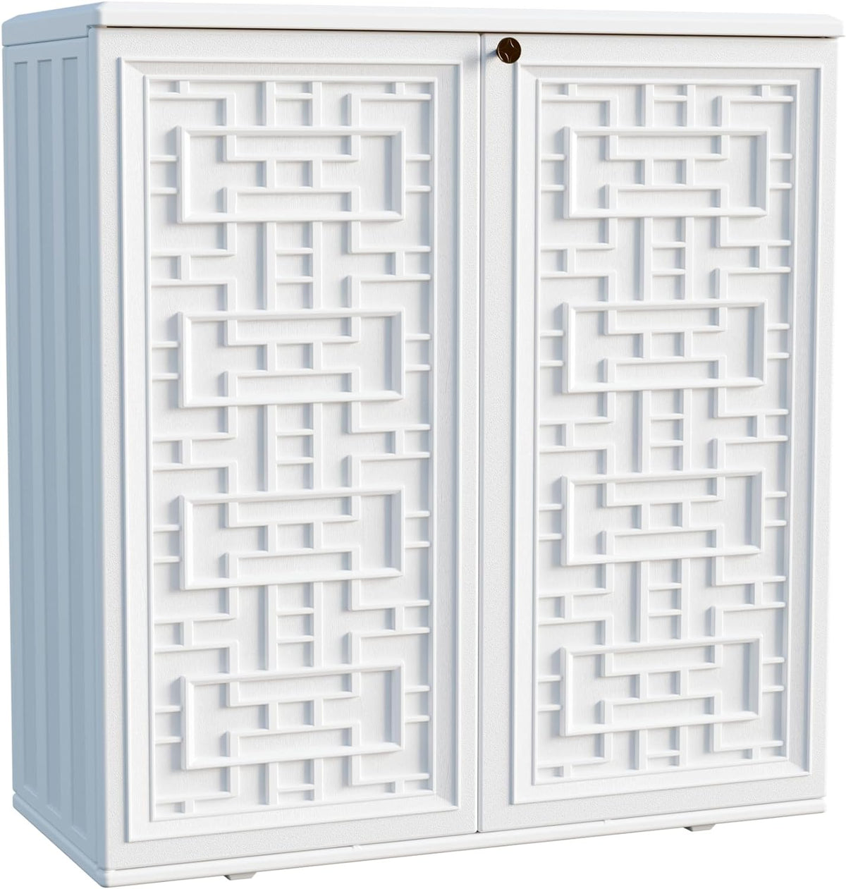 mrosaa indoor outdoor storage cabinet waterproof with shelf, main product view