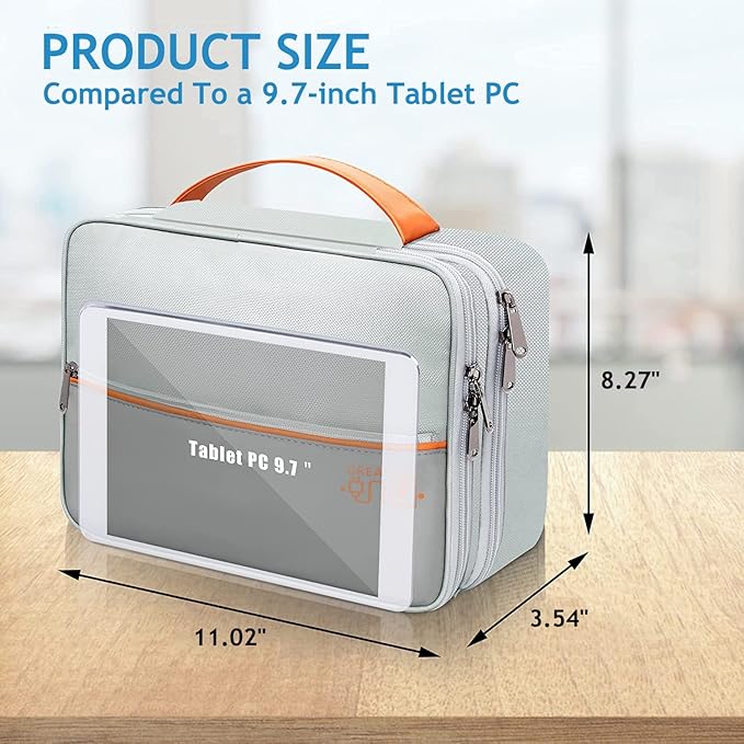Electronics Travel Organizer, Double Layer Cable Organizer Bag Waterproof - Image 2