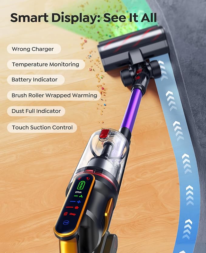 Cordless Vacuum Cleaner 50KPa/600W/65Mins Stick Vacuum Cleaners - Image 7