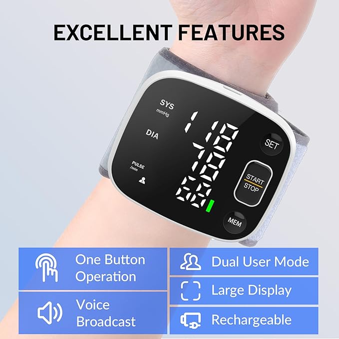 FOTOSY Blood Pressure Monitor Rechargeable Blood Pressure Monitors - Image 2