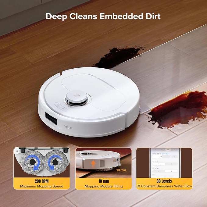 roborock Qrevo S5V Robot Vacuum and Mop, FlexiArm Edge Mopping, 000Pa Suction - Image 6