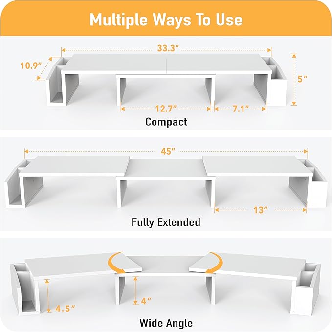 Simple Houseware Desk Dual Monitor Stand Riser - Image 3