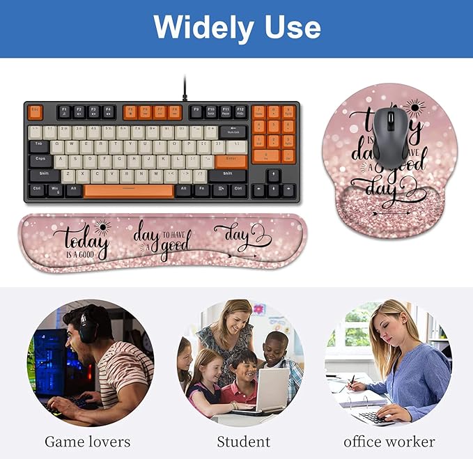 Keyboard Wrist Rest + Mouse Pad Wrist Support Set - Image 7