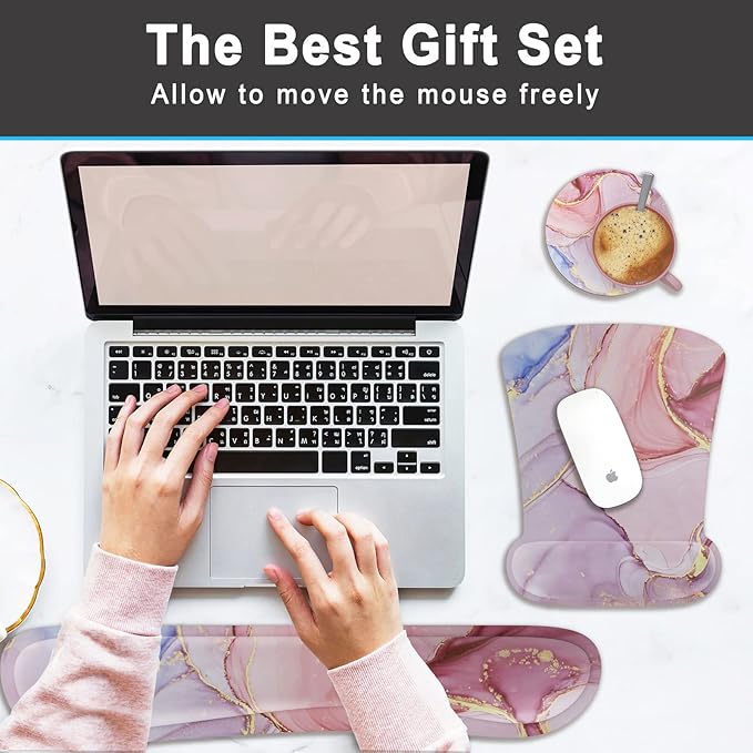 Keyboard Wrist Rest Memory Foam Ergonomic Mouse Pad - Image 5