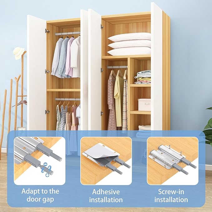 Jiayi Push Catch Metal Heavy Duty 4 Pack Double Push to Open Door Latch Touch - Image 4