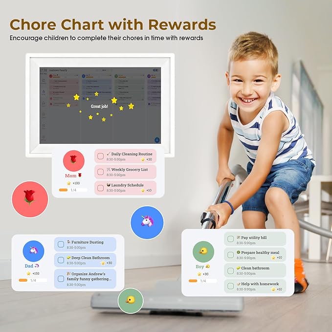 Calendar, 10.1" WiFi Smart Wall Calendar & Chore Chart - Image 4