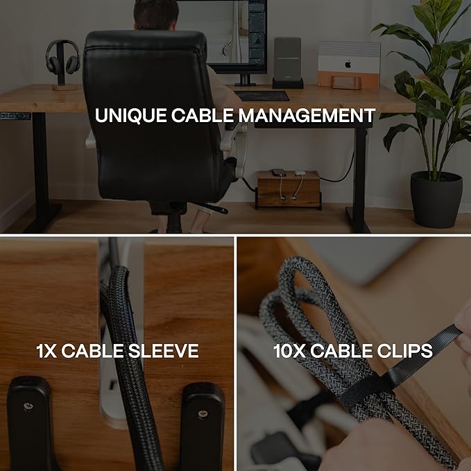 Extra Large Cable Management Box, Wood Cord Hider Box & Organizer - Image 4