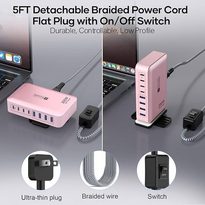 8-Port USB C Fast Charger Block 200W - Image 5
