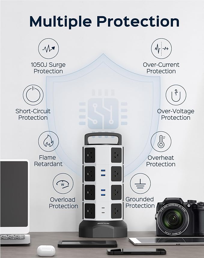 Power Strip Tower Surge Protector - Image 5