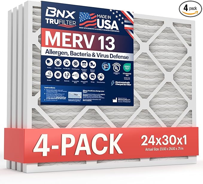 BNX TruFilter 24x30x1 Air Filter MERV 13 by BNX