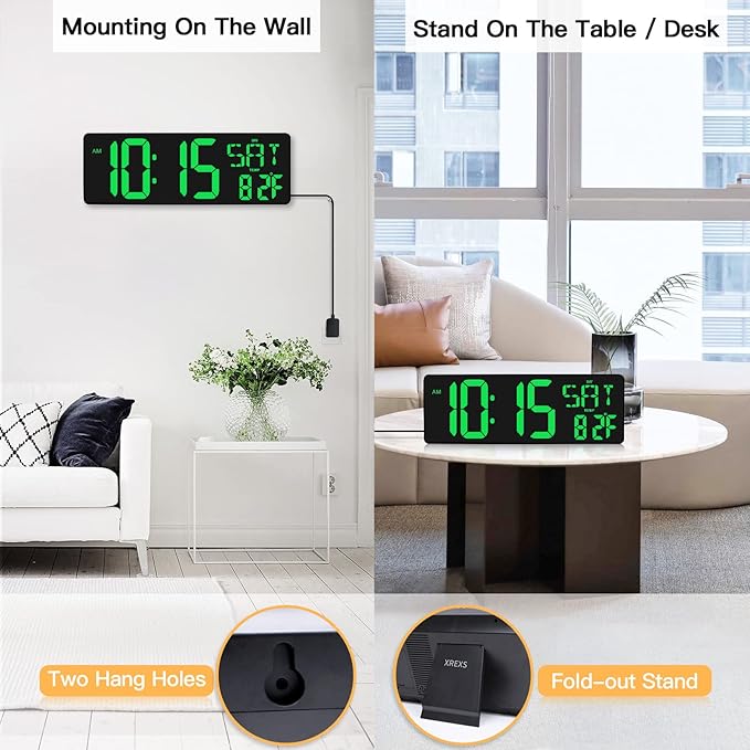 XREXS Large Digital Wall Clock - Image 6