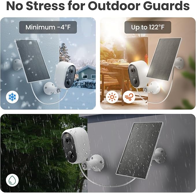 Solar Security Camera Outdoor Wireless, 2K Color Night Vision, Battery Powered - Image 7