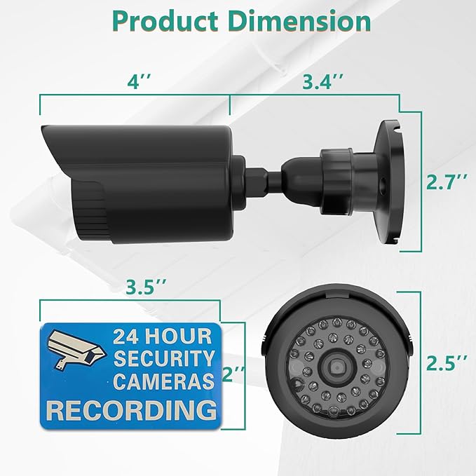 WALI Dummy Fake Simulated Surveillance Security CCTV Dome Camera Indoor Outdoor - Image 2