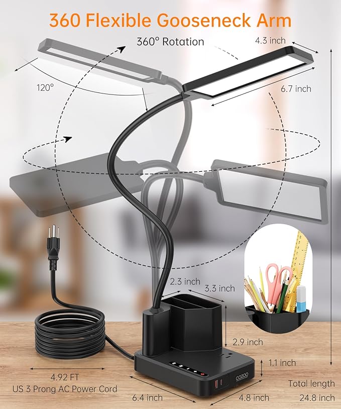 Desk Lamp, COZOO LED Desk Lamps - Image 5