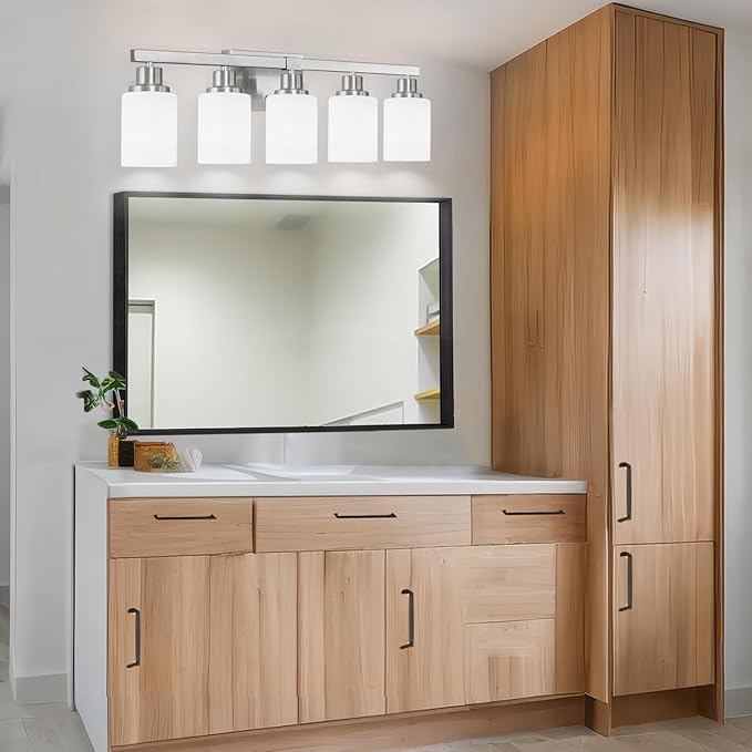 DIKAIDA 5-Light Bathroom Light Fixtures, Modern Bathroom Wall Lights Over Mirror - Image 6