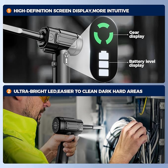 Compressed Air Duster: 100000RPM Electric Air Duster - Image 3