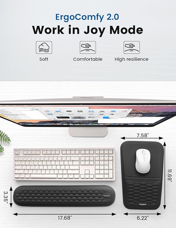 2-in-1 Keyboard & Mouse Wrist Rest Set – Ergonomic Pain-Relief Support - Image 6