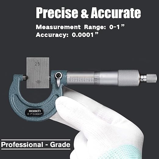 REXBETI 4Pcs Outside Micrometer Set, 0-4" Machinist Micrometer, Ultra-Precision - Image 6