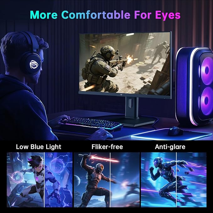 KTC 24.5 Inch 300Hz Gaming Monitor, FHD 1080P 240Hz Fast IPS Monitor, - Image 7