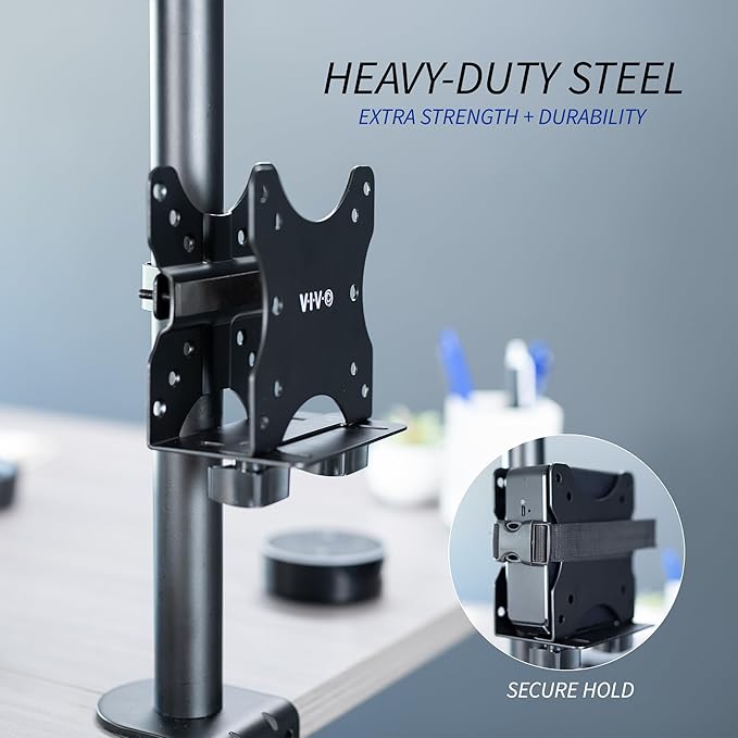 VIVO Adjustable Thin Client Mini PC Mount Bracket, CPU VESA Under Desk and - Image 9