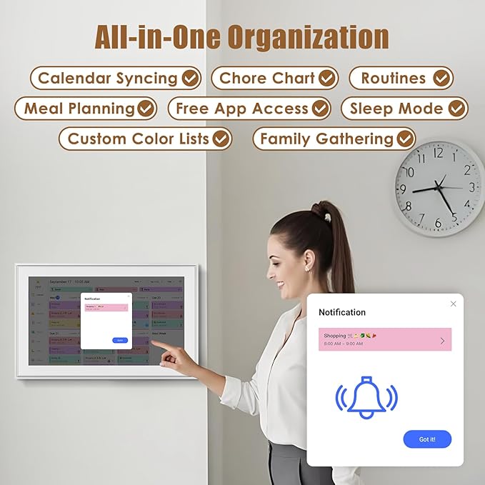 Digital Calendar: 15.6-inch Electronic Calendar & Chore Chart, Smart - Image 3