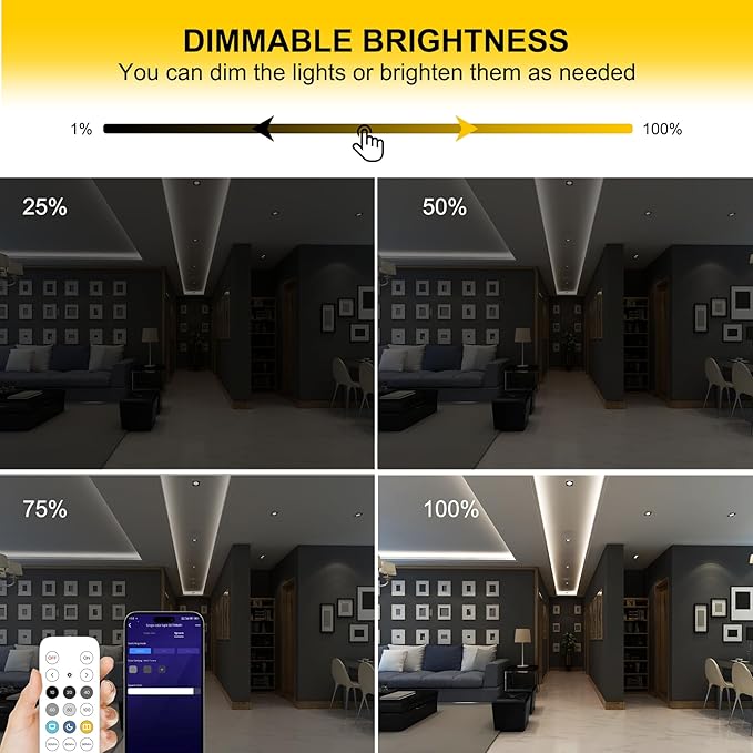 Pandery COB LED Strip Lights Cool White, 24V Dimmable led Light Strip KIT - Image 8