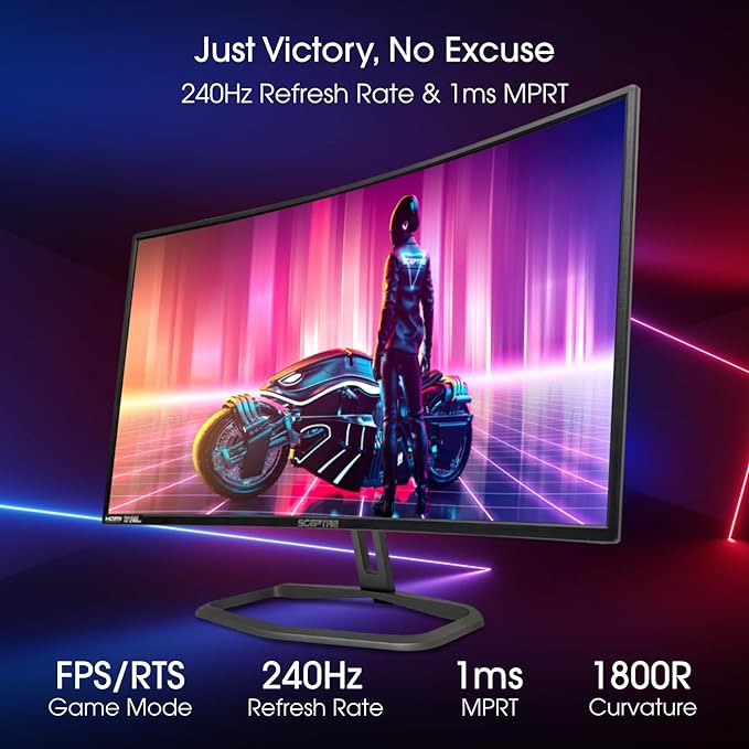 Sceptre Curved 32-Inch Gaming Monitor, 1920 × 1080, 99% sRGB, AMD FreeSync - Image 3
