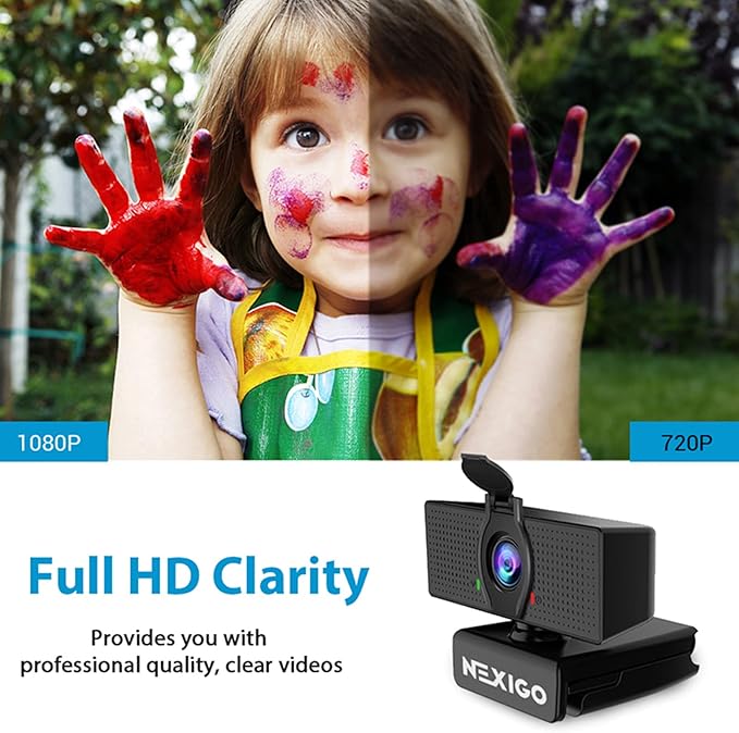 NexiGo N60 1080P Webcam with Microphone, Software Control & Privacy Cover - Image 2