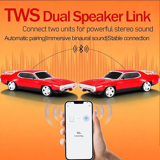 WSTER Retro Car Bluetooth Speaker - Image 3