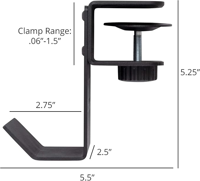 Stand Up Desk Store Clamp-On Under Desk Headphone Hanger, Backpack Hook - Image 7