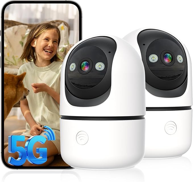 Security Cameras Indoor, 2K 5G&2.4Ghz WiFi Camera by STARTWITHGyliziex