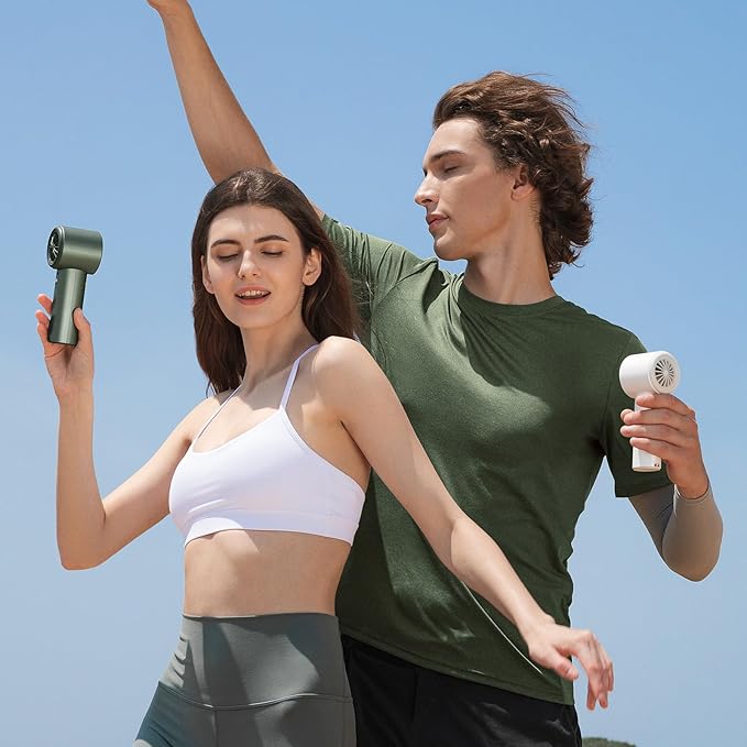 JISULIFE Portable Handheld Fan, Speed Adjustable Turbo Mini and 3600mAh Battery - Image 8