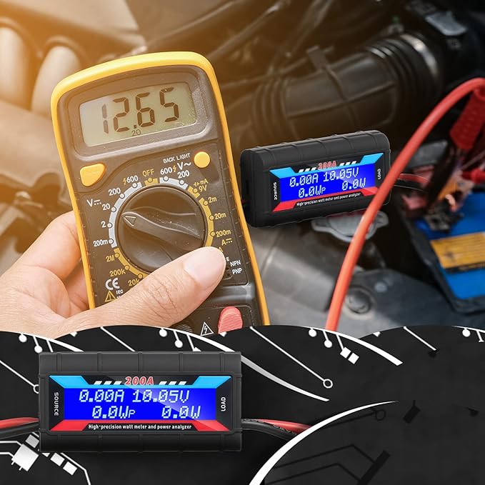 Yunsailing 2 Pcs 200A High Precision Watt Meter Power Analyzer Battery - Image 5