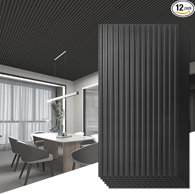 Art3d 12-Pack Slat Design 3D Wall Panels by Art3d