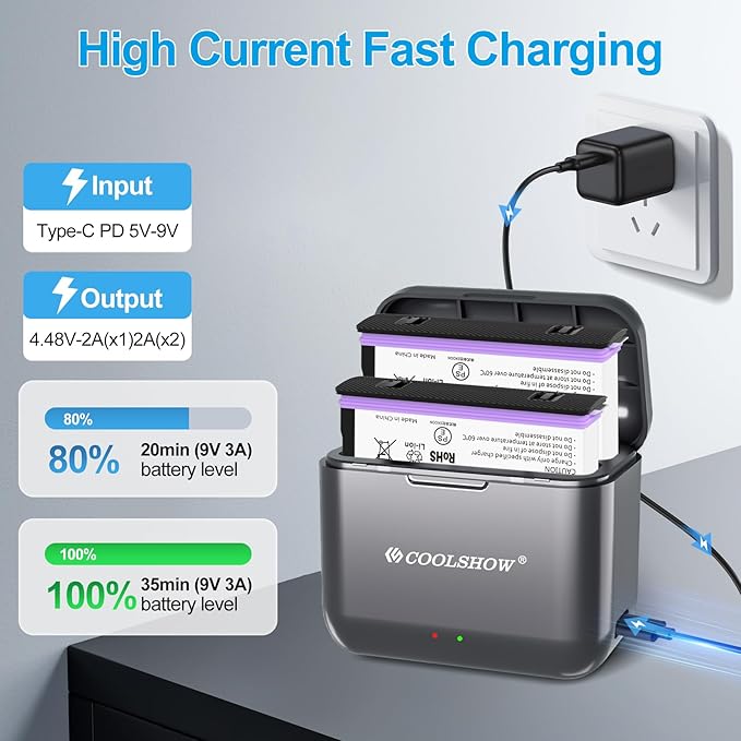 COOLSHOW 360 X5 Battery 2800mAh 2 Packs - Image 5
